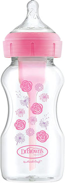 [2-PK ] Dr. Brown’s 9 oz/270 mL PP W-N Anti-Colic Options+ Baby Bottle 1-Pack - 4 Design