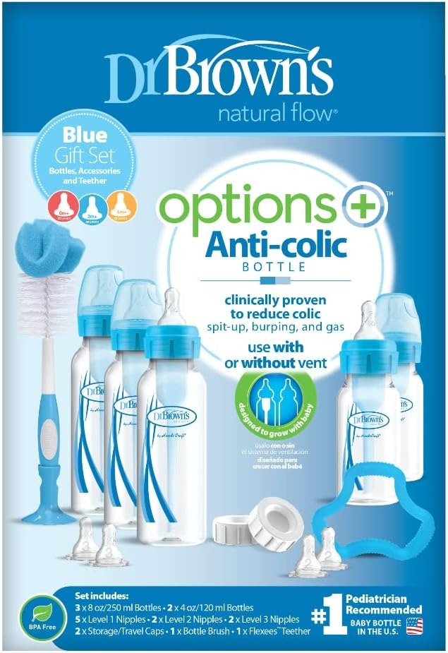 Dr Brown's PP Options+ Narrow-Neck Bottle Blue Gift Set