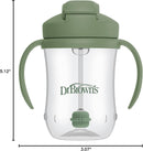 [2 Pack] Dr Brown's Baby's First Straw Cup w/ Handles, 6m+ 9oz/270ml - 5 Colors