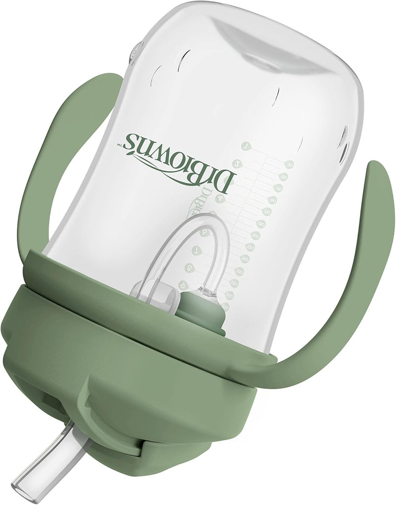 [2 Pack] Dr Brown's Baby's First Straw Cup w/ Handles, 6m+ 9oz/270ml - 5 Colors