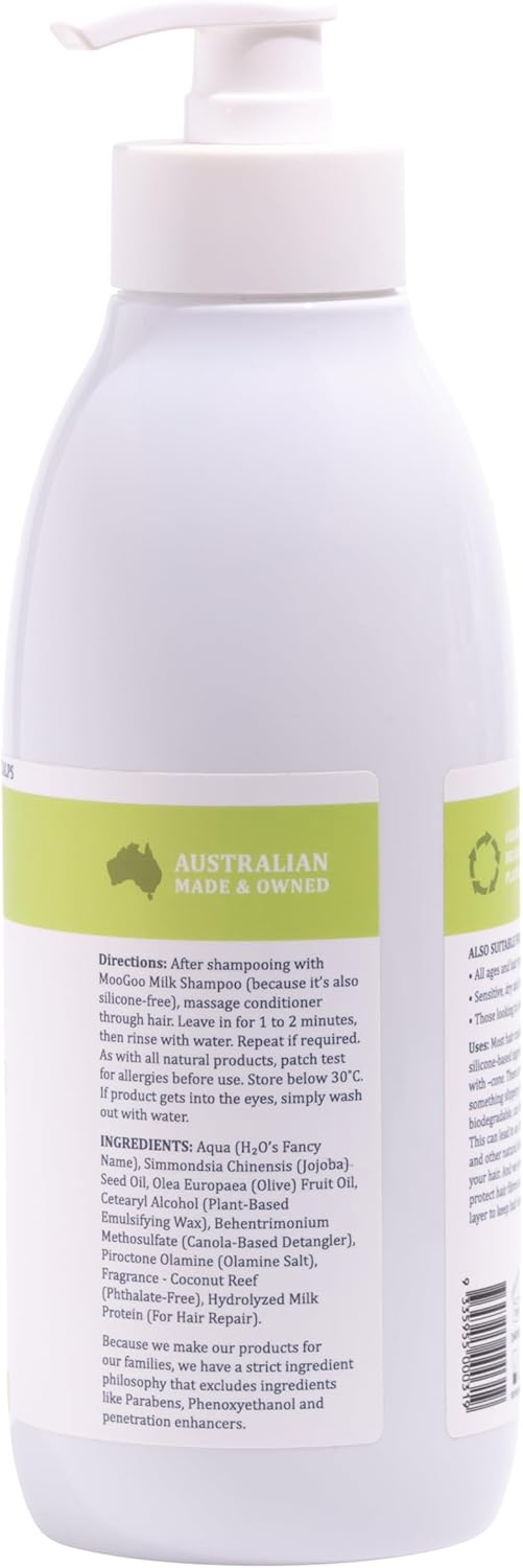 MooGoo Natural Cream Conditioner - Scalp Friendly 500ml/16.9oz Exp: 10/26