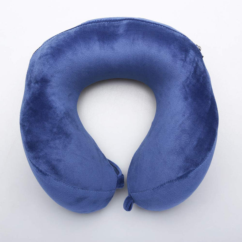Travelmall Foldable Memory Foam Pillow with Hood (Blue)