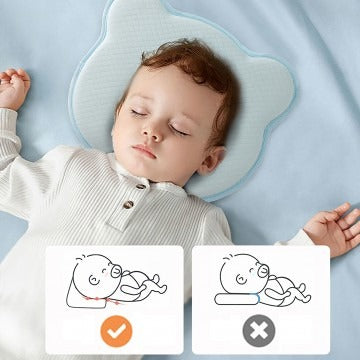 Lucky Baby Bloomee infant Head Shaping Pillow - Blue