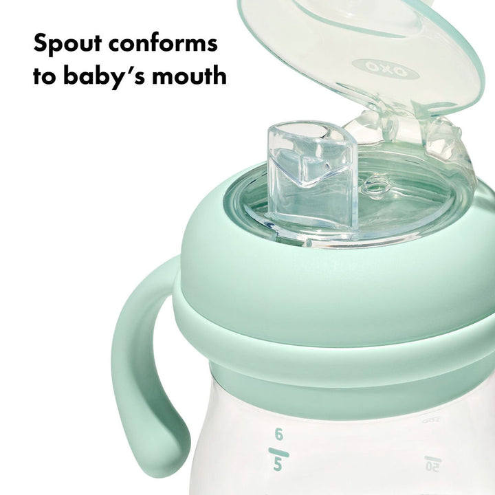 OXO Tot Transitions Soft Spout Sippy Cup With Removable Handles 6oz - Opal