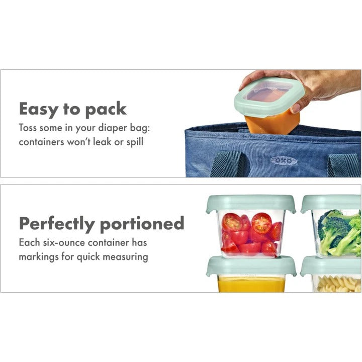 OXO Tot Baby Blocks Freezer Storage Containers Opal - 180ml