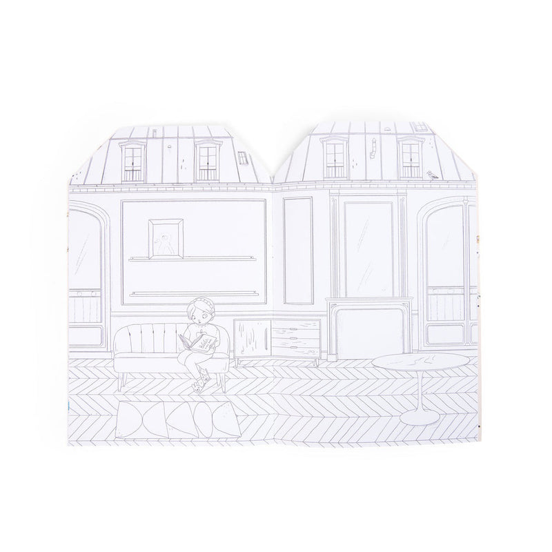 [2 Pack] Moulin Roty Les Parisiennes Colouring and Sticker Book