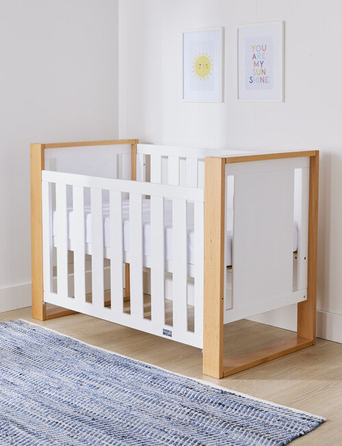 [FOC Assembly] Babyhood Malika Cot - (Natural/White) (1 yr warranty)