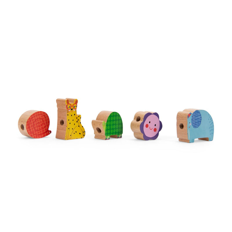 Moulin Roty Les Toupitis Wooden Lacing Beads