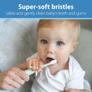 [3-Pack] Dr. Brown's Infant-To-Toddler Toothbrush - Mint Elephant