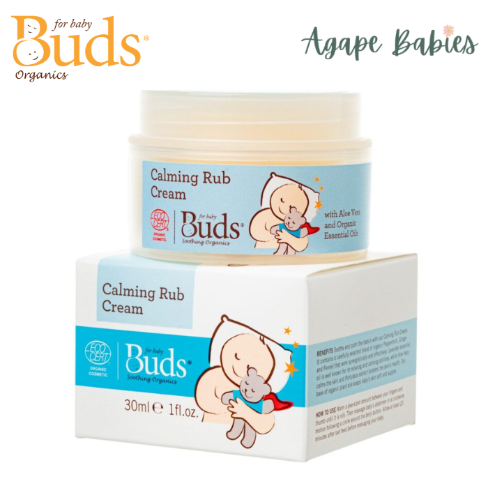Buds Soothing Organics Calming Rub Cream 30ml Exp: 11/26