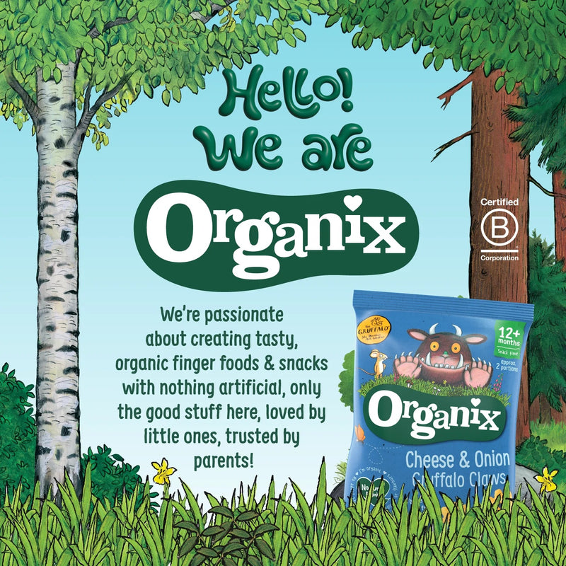 [2 Pack] Organix Cheese & Onion Gruffalo Claws, 4 x 15 g. Exp: 10/25