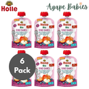 Exp: 09/26 (Bundle of 6) Holle Organic Pouch - Dino Dance - Apple with Blueberries & Plum 100g - From 6 Months
