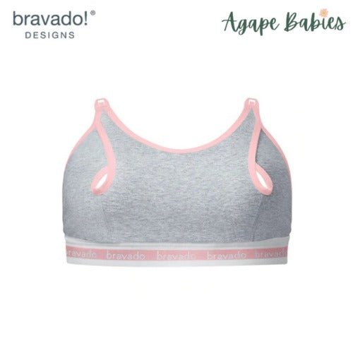 Bravado Designs Clip and Pump Hands-Free Nursing Bra Accessory Sustainable - Dove Heather With Dusted Peony