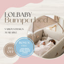 Lolbaby Cotton Embroidery Bumper Bed with Hanging Toy and Canopy (170x120x55cm) (Bundle Pack)- 6 Designs - ETA End Aug