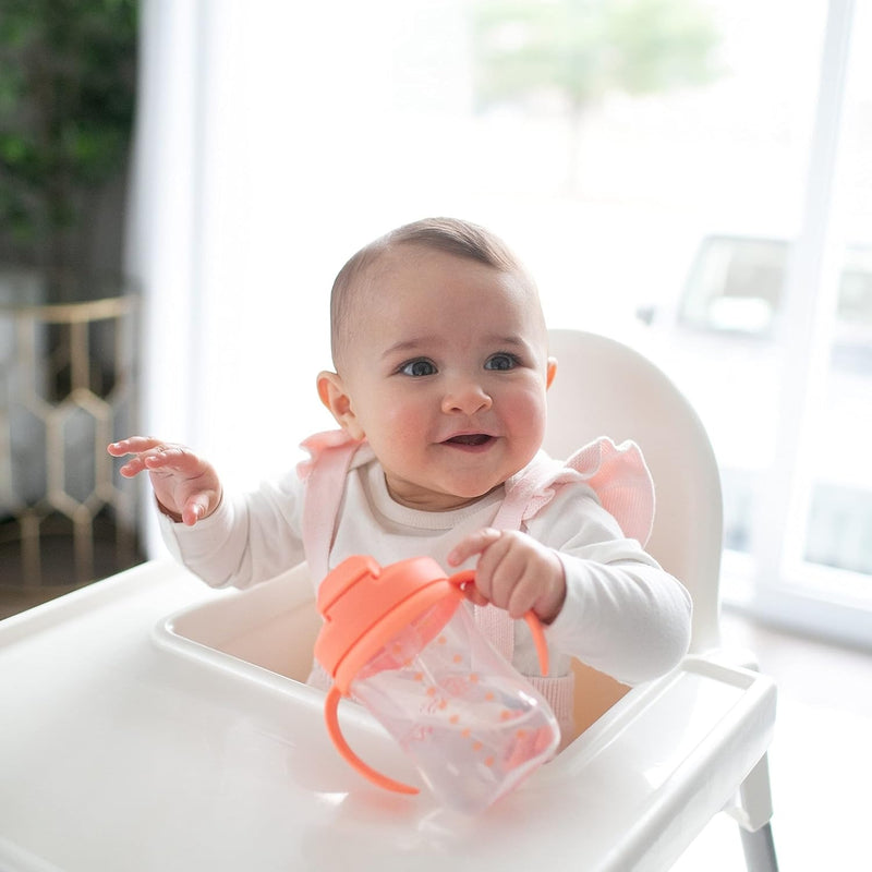 [2 Pack] Dr Brown's Baby's First Straw Cup w/ Handles, 6m+ 9oz/270ml - 5 Colors