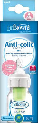 [Bundle of 2] Dr Brown's PP Narrow Anti-Colic Options+ Baby Bottle, 1-Pack w/ Preemie Nipple