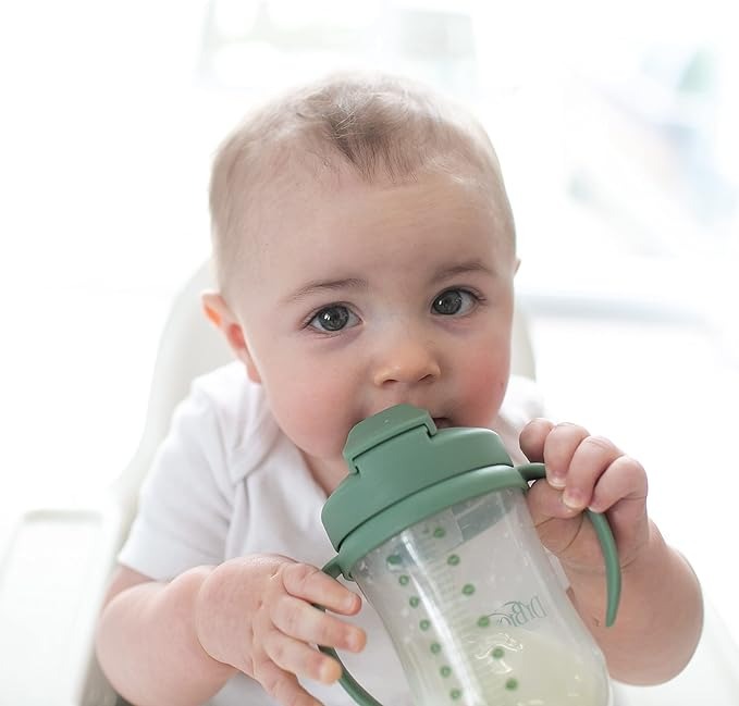 [2 Pack] Dr Brown's Baby's First Straw Cup w/ Handles, 6m+ 9oz/270ml - 5 Colors