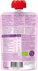 (Bundle of 6) Holle Organic Pouch - Berry Puppy - Apple & Peach with Fruits of the Forest 100g - From 8 Months