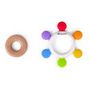 [2-Pack] Baby Einstein Soothe & Explore Silicone & Wood Teether Toy