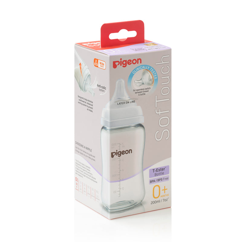 Pigeon Softouch 3 T-Ester Nursing Bottle - Logo 200Ml