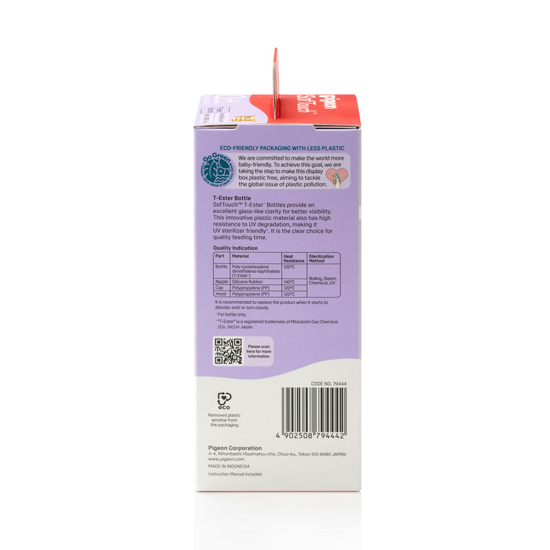 Pigeon Softouch 3 T-Ester Nursing Bottle - Logo 200Ml