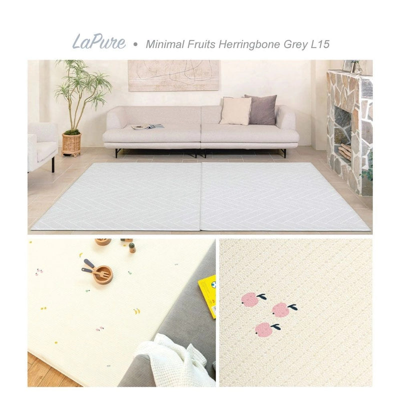 [1 Yr Local Warranty] Parklon LaPure Minimal Fruits Herringbone Grey (L15) Size: 2100 x 1400 x 15mm
