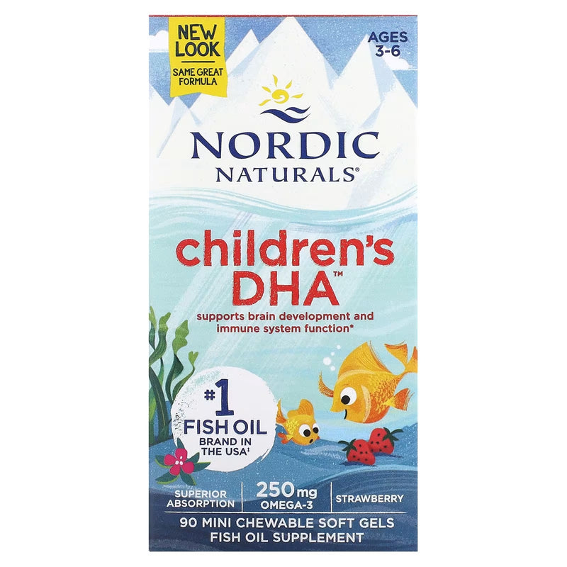 Nordic Naturals Children's DHA 250 mg - Strawberry, 90 sgls.