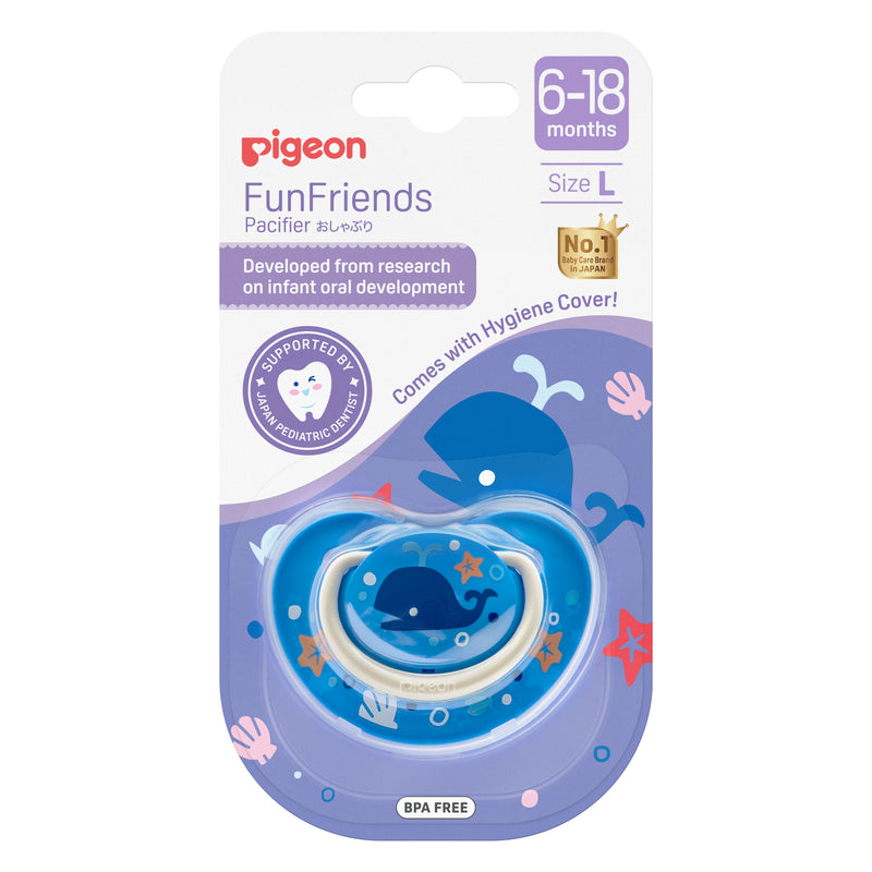 [2-PK] Pigeon Funfriends Pacifier Whale (EN) - (L)