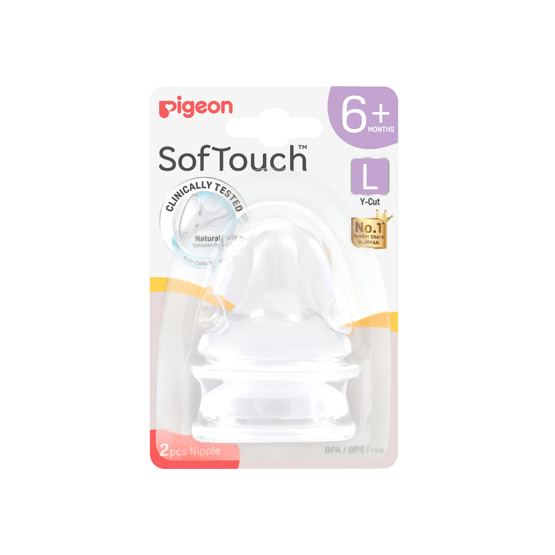 Pigeon Softouch Nipple 2Pc - L