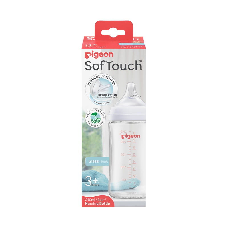 Pigeon Softouch Bpp Nursing Bottle Glass Logo - 240ML