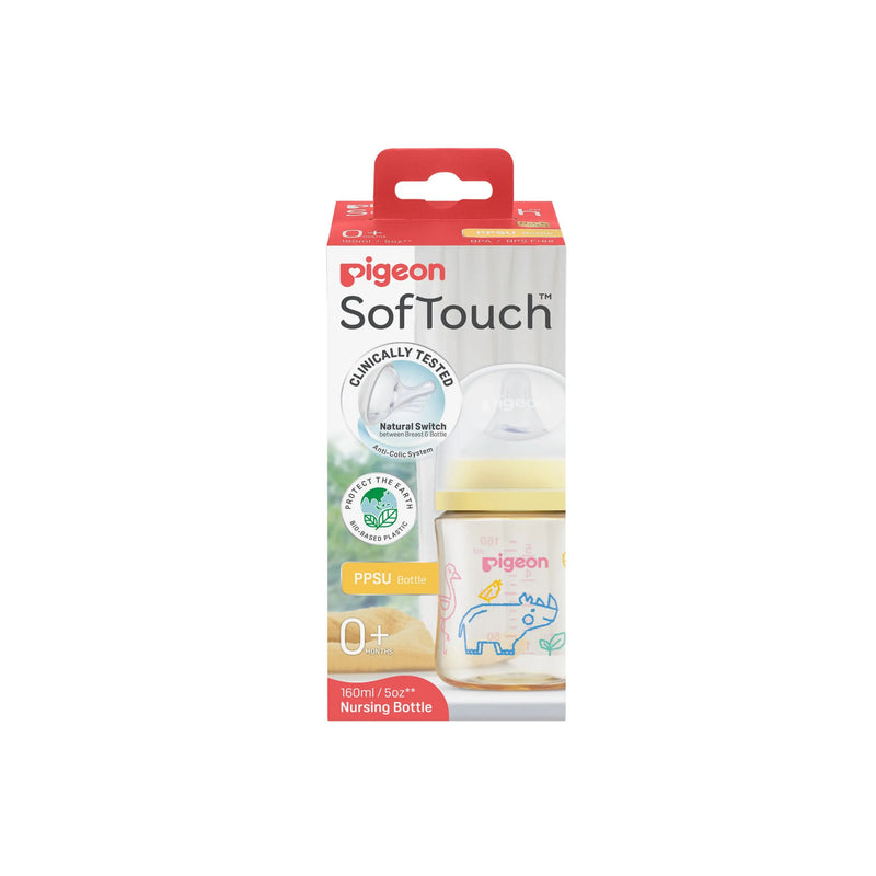 Pigeon Softouch Bpp Nursing Bottle Ppsu Safari Doodles - 160Ml