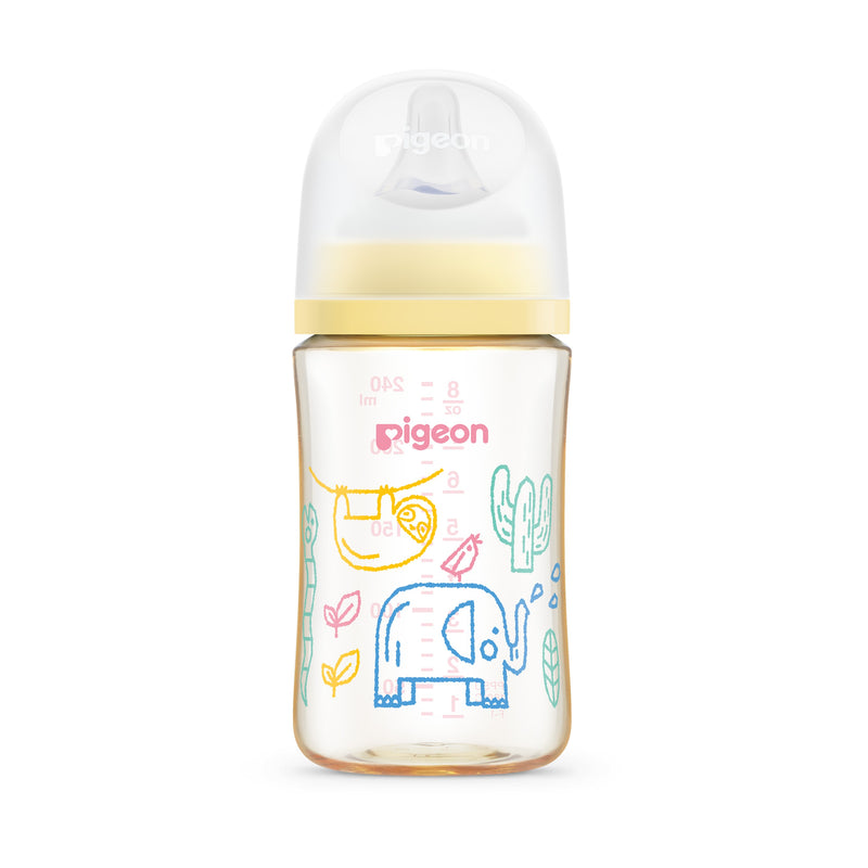 Pigeon Softouch Bpp Nursing Bottle Ppsu Safari Doodles -240ML