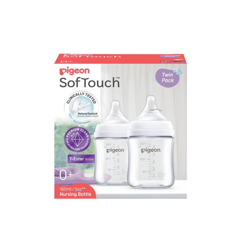 Pigeon Softouch Bpp Nursing Bottle T-Ester Twin Pack Logo - 160ml