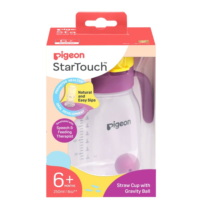 Pigeon StarTouch Straw Cup with Gravity Ball Straw 250ml - 3 Colors
