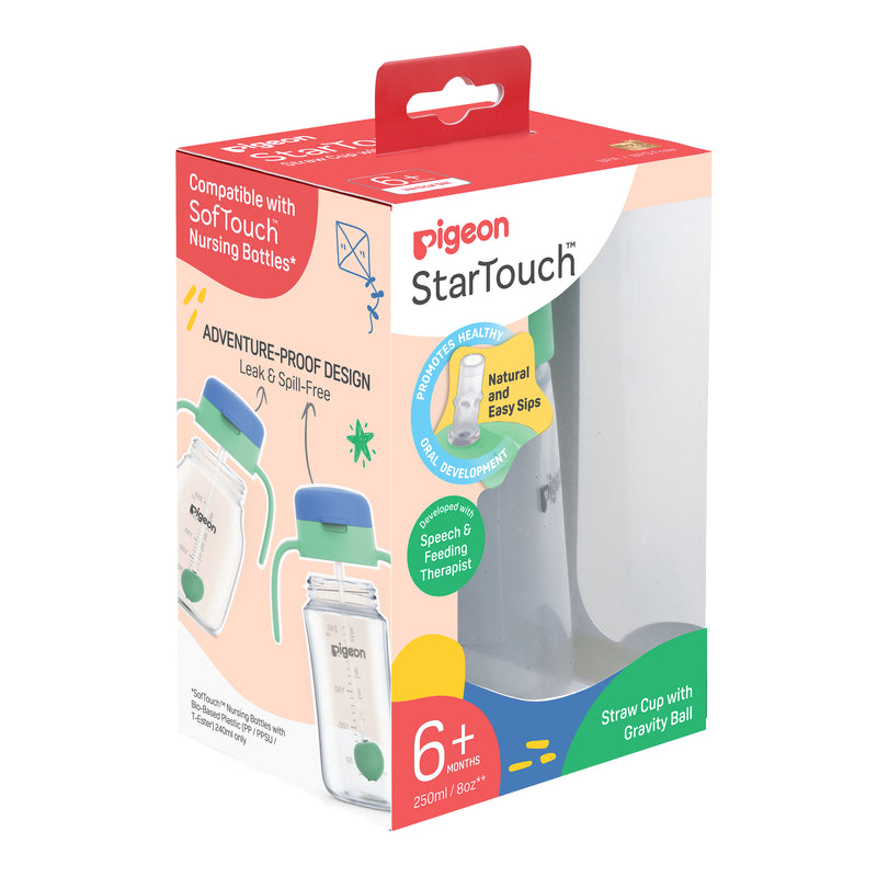Pigeon StarTouch Straw Cup with Gravity Ball Straw 250ml - 3 Colors
