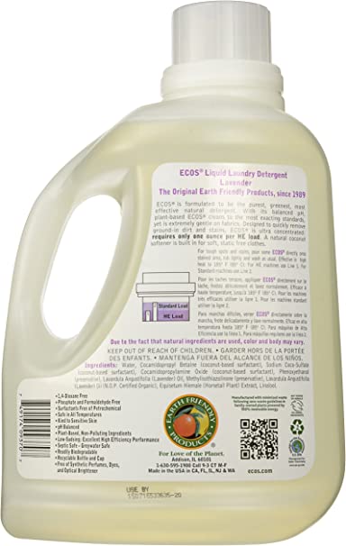 ECOS Hypoallergenic Laundry Detergent - Lavender 170oz/5.03L