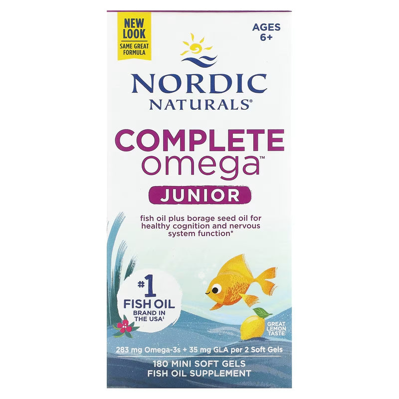 Nordic Naturals Complete Omega Junior 500 mg - Lemon, 180 sgls.