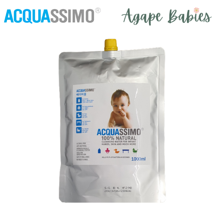 Acquassimo 100% Natural Sanitising Water - 1000 ml Refill Pack Exp: 01/26