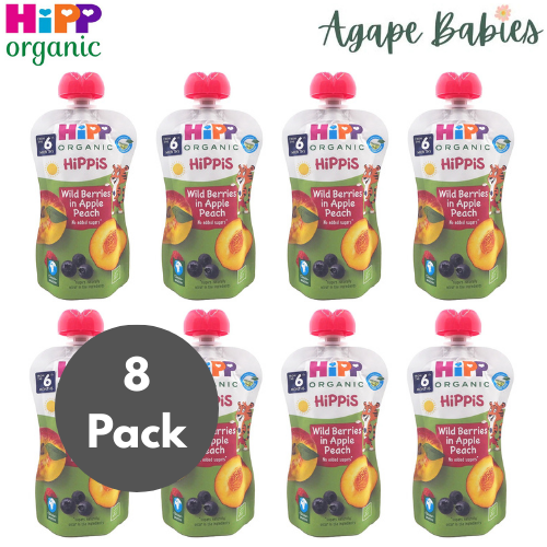 [8-Pack] Hipp Organic Wild Berries in Apple Peach 100g