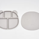 Poled Silicone Tableware set - food tray + spoon (bundle Pack)