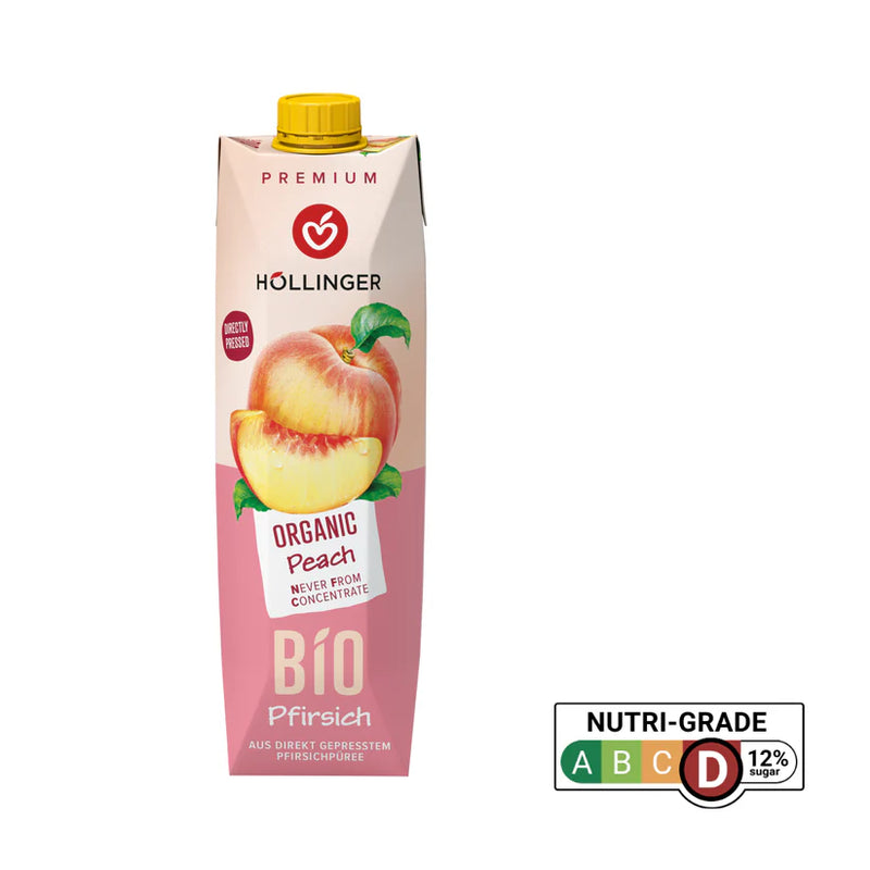 [5 Pack] Hollinger Organic Peach, 1000ml Exp: 08/26