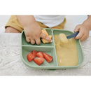 Beaba Silicone Suction Divided Plate - Sage Green