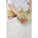 Beaba Silicone Suction Divided Plate - Sage Green