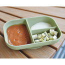 Beaba Silicone Suction Divided Plate - Sage Green