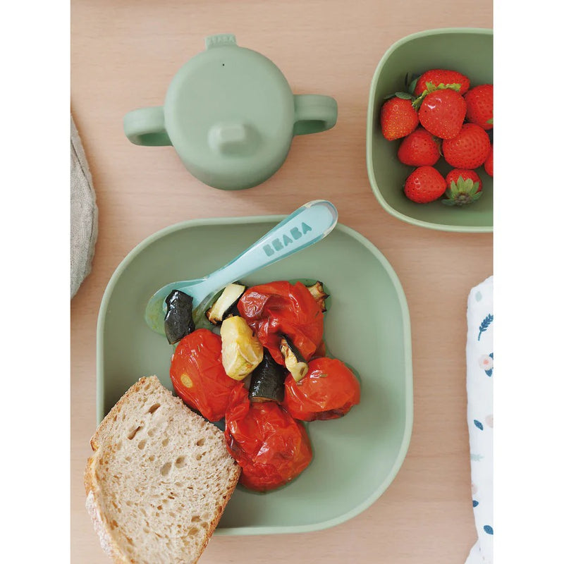 Beaba Silicone Suction Plate - Sage Green