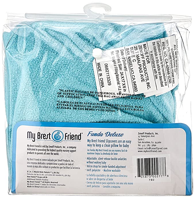 My Brest Friend Deluxe Nursing Pillow Slipcover - Aqua