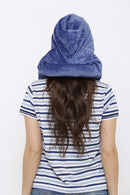 Travelmall Foldable Memory Foam Pillow with Hood (Blue)