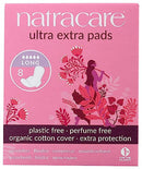 [Bundle Of 3] Natracare Ultra Extra Pads with Organic Cotton Cover - Long with wings (8pcs x 3)