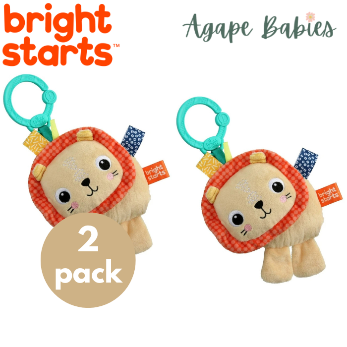 [2-Pack] Bright Starts Friends For Me On-the-Go Toy (Lion)