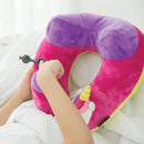 Travelmall 3D Inflatable Neck Pillow with Patented Pump - Unicorn